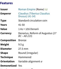 2000 Years Old Emperor Claudius Minerva Genuine Ancient Rare Roman Coin 41-50 AD