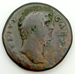 136-138 AD Aelius AE Sestertius Fortuna & Spes Bronze Ancient Coin RIC 1054