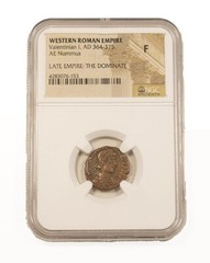 NGC ( F ) Roman AE3 of Valentinian I ( AD 364 -375 ) NGC Ancients Certified Coin