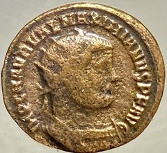 Ancient Roman Coin Emperor Maximianus 286-305 AD Concordia Militum Maximian
