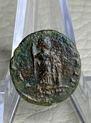 Ancient Roman Coin 342-348 AD Constantius II Authentic Emperor Leaning on Column