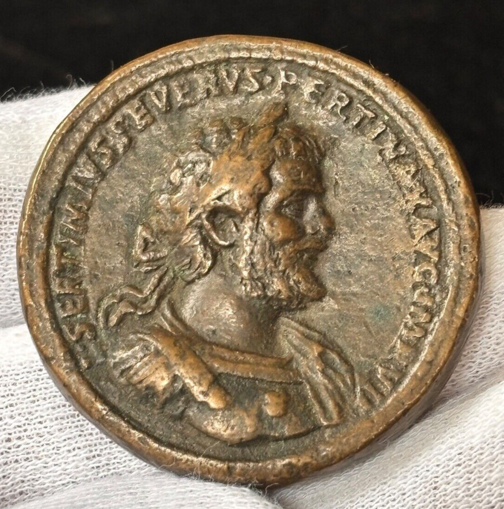 Giovanni Cavino 1500-1570ce PADUAN Septimius Severus AE Sestertius Medallion