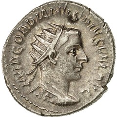 [#492682] Coin, Gordian III, Antoninianus, 243-244, Antioch, MS, Billon, RIC:210