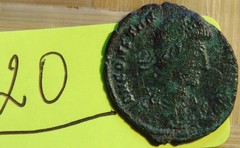 Constantius II AE follis. 351-355 AD. ANCIENT ROMAN IMPERIAL COIN ,cleaned.