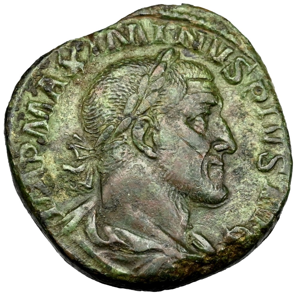 Maximinus I Thrax (AD 235-238) Æ Sestertius (30mm, 21.53 gm) XF Rome RIC IV 58b