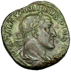 Maximinus I Thrax (AD 235-238) Æ Sestertius (30mm, 21.53 gm) XF Rome RIC IV 58b