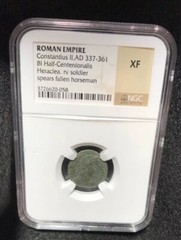 ROMAN EMPIRE CONSTANTIUS II BI HALF-CENTENIONALIS AD 337-361 NGC XF