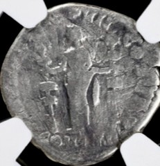 Emperor Commodus Silver Denarius NGC Genuine Ancient Roman Coin 177-192AD