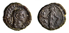 Maximianus AE Tetradrachm 295 Alexandria Athena Authentic Ancient Coin Certified