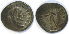 293-306 AD Roman Constantius I Genius Ticinum BI Follis