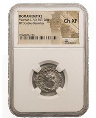 Collectible Roman Silver Antoninianus of Valerian I (AD 253-260) – NGC CH-XF