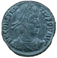 CONSTANTIUS II ROMAN FOLLIS COIN – XF CONDITION – AE 17mm 2 GRAMS