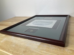 Constantine the Great Ancient Bronze Coin Framed w/ COA – 19.5” x 15.5”