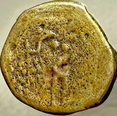 Roman Province of Baetica 42BC-1BC Coin Augustus Male Figure Holding Grapes Rare