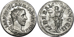 244-247AD ANCIENT ROME ANTONINIANUS PHILIP II & LIBERALITAS AUGG II ~ SLIDER UNC