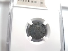 Constantine II Roman Empire Nummus NGC AU Camp Gate Castle Keep Ancient Caesar