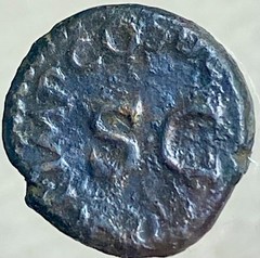 2000 Year Old Ancient Roman Coin 41-54AD Claudius I Quadrans 3 Leg Modius
