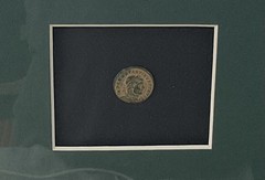Constantine the Great Ancient Bronze Coin Framed w/ COA – 19.5” x 15.5”