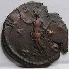 Rome Caesar Usurper VICTORINUS AE Antoninianus PAX Cologne SCARCE Gallic #A66