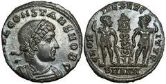 CONSTANS as Caesar Æ4 Follis. Antioch, 8th officina struck 335 AD Mint State UNC
