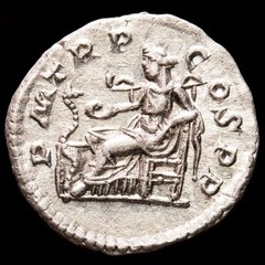 *Lucernae* Severus Alexander Denarius P M TR P II COS P P, Salus Rome 233 AD