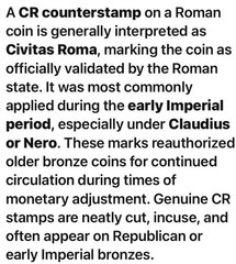 Emperor Octavian Augustus Roman Coin 19BC-14AD Colonia Patricia CR Counterstamp