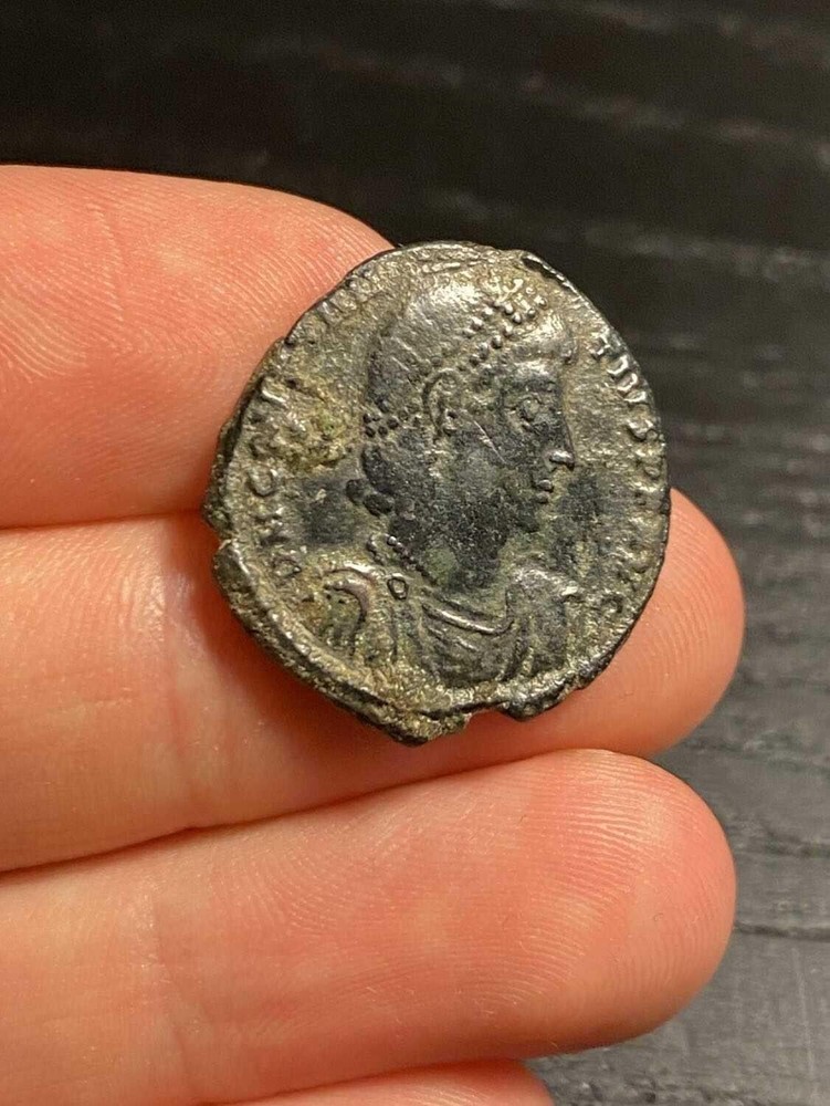 Ancient Roman Nummus of the Emperor Constantius II (353-355 CE)
