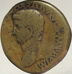 Roman Coin 41AD-50AD Emperor Claudius I Ceres Seated Dupondius Nice Detail