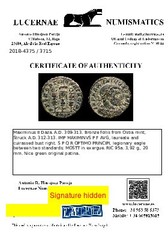*Lucernae* Maximinus Daia follis S P Q R OPTIMO PRINCIPI Ostia A.D. 312-313