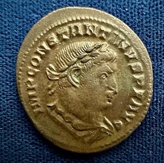 Ancient Roman circa 309-13 AD billon follis