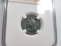 Constantine II Roman Empire Nummus NGC AU Camp Gate Castle Keep Ancient Caesar