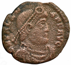 AUTHENTIC VALENS ROMAN COIN VICTORY – F CONDITION – AE 18mm 2GR