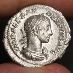 Emperor Severus Alexander Denarius XF 231AD Ancient Roman Empire Silver Coin Sol
