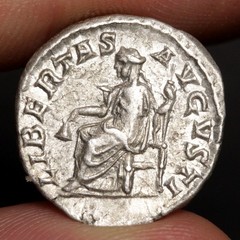 Goddess of Freedom Denarius 218AD Ancient Roman Empire Silver Coin Elagabalus