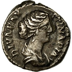 [#495185] Coin, Faustina II, Denarius, 175-176, Rome, EF, Silver, RIC:740