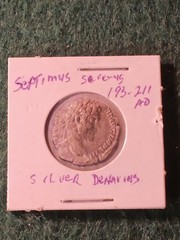 Roman Empire Septimius Severus Ad 193-211 AR Denarius Coin, XF