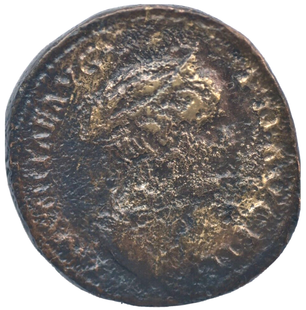 FAUSTINA IIREV JUNO DUPONDIUS ROMAN COIN – F CONDITION – AE 26mm 13 GRAMS