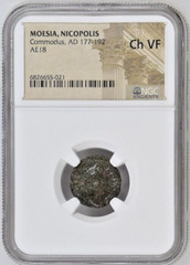 Moesia Nicopolis Commodus AD 177-192 AE 18 NGC Ch VF