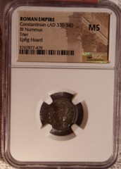 Ancients: Constantinople Commemorative (ca. AD 330-340) NGC MS