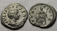 JULIA MAESA Elagbalus Grandmother Rare ancient Silver Roman Coin Pudicitia