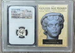Silver Roman Empire Faustina Jr AD 147-175/6 Golden Age Hoard AR Denarius NGC VF