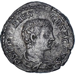 [#1177334] Coin, Geta, Denarius, 203-208, Rome, AU, Silver, RIC:34, b