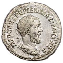 Ancient Rome AD 238 Pupienus AR Antoninianus Coin RIC #10b 5.56g