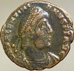 Genuine Ancient Roman Coin 364-375AD Emperor Valentine One Victory Securitas
