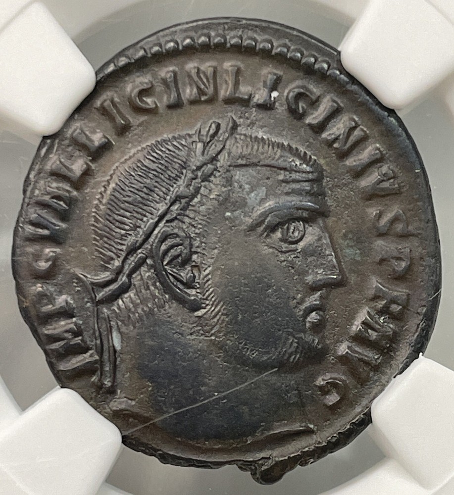 Roman Empire Licinius I BI Reduced Nummus AD 308-324 NGC XF