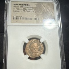 Licinius I Reduced Nummus Billon Roman Empire Coin AD 308-324 NGC 8230463-074