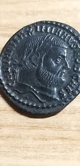 Roman Empire Galerio Maximiano Follis Cyzico Genio Aug Spl RR Auction Munthandel
