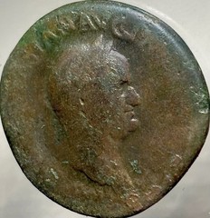 Large Roman Sestertius 69-79AD Emperor Vespasian Genuine Ancient Coin 33mm