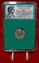 Ancient Roman Empire Coin CONSTANTIUS II Roman Soldier Spearing Fallen Horseman
