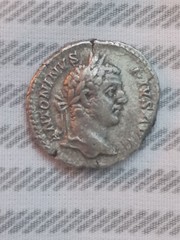 Ancient Roman Denarius Caracalla Mars Reverse Silver c.206 AD